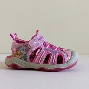 Nickelodeon Paw Patrol Sandals Sz 6 Pink Sparkly Light Up Soles Skye Everest